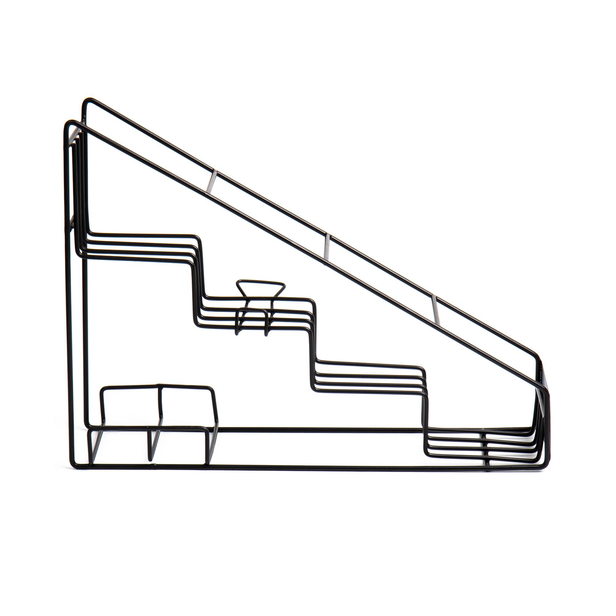 Mind Reader Black 4 Compartment Bottle Organizer & Holder